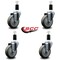 Service Caster 4'' Gray Poly Wheel Swivel 1-3/8'' Expanding Stem Caster Set, 4PK SCC-EX20S414-PPUB-138-4 - alternate 3
